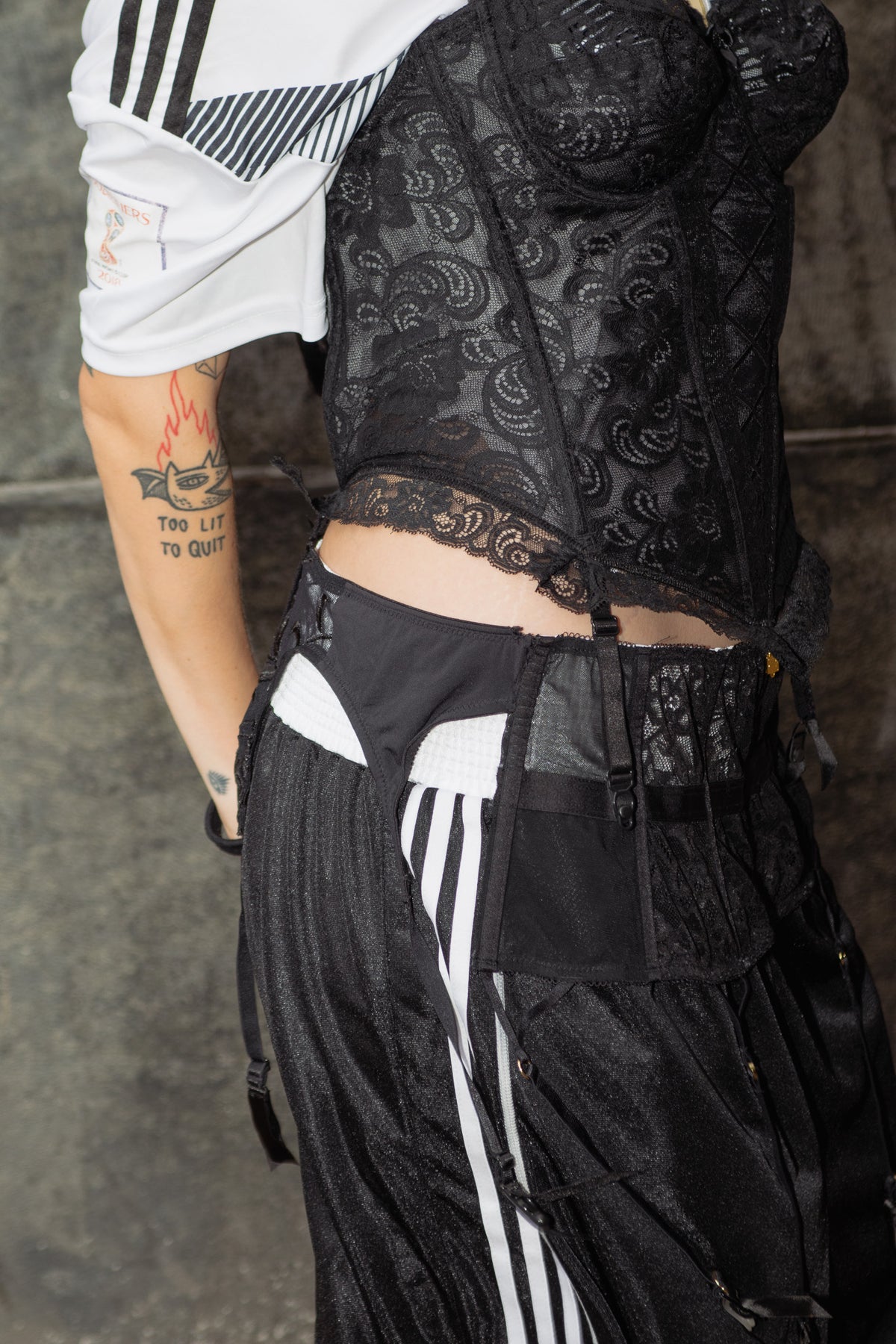 germany rave baddie - upcycled jersey set