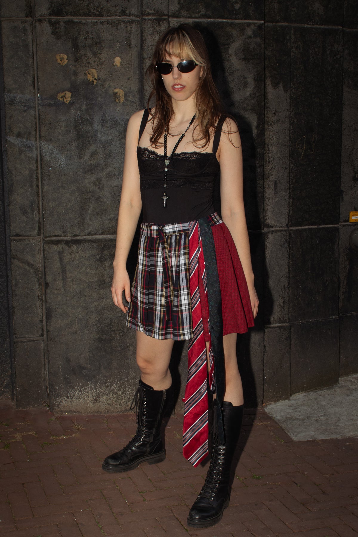 ties are short - upcycled mini skirt