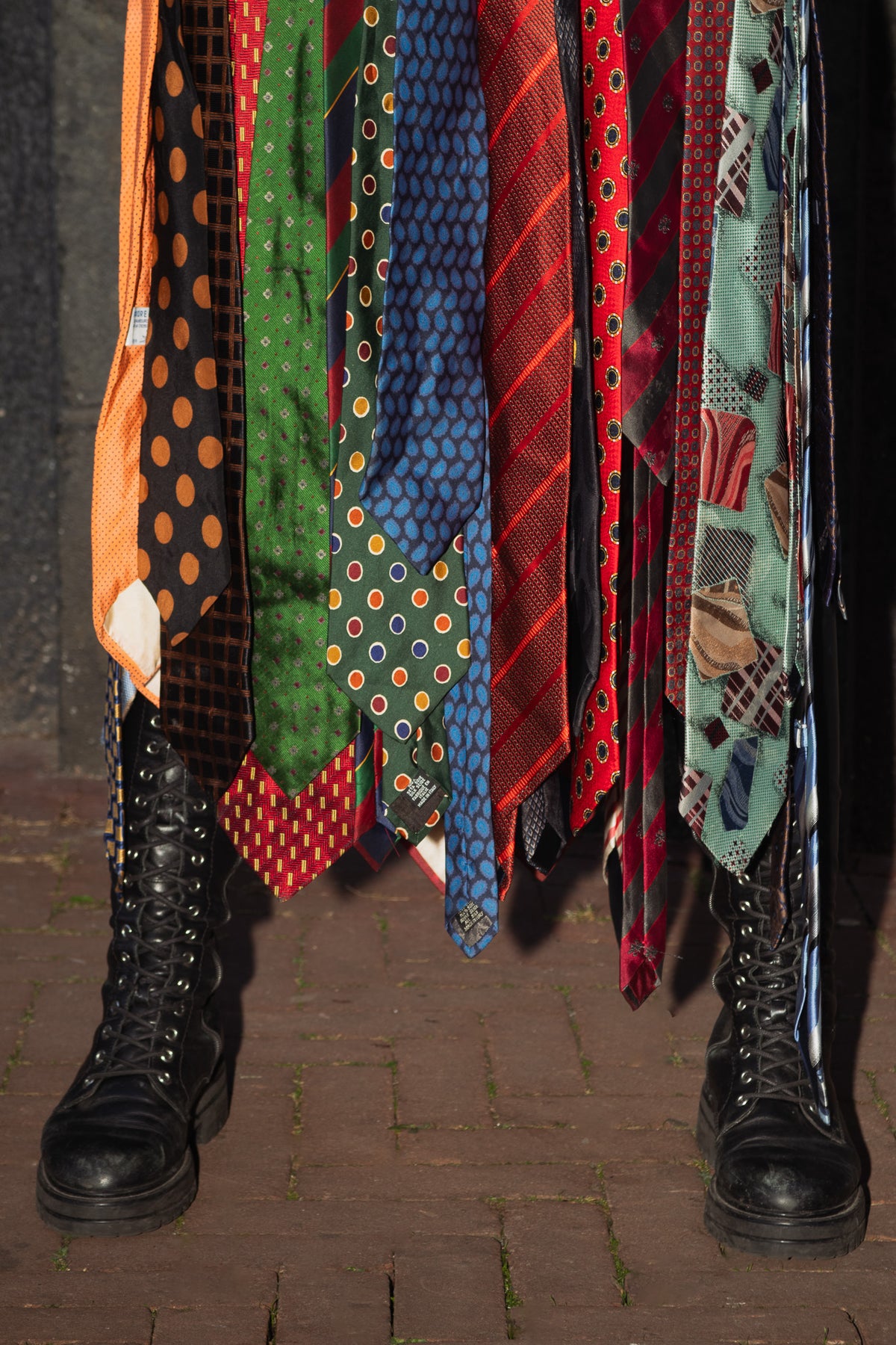 ties and problems - upcycled maxi skirt