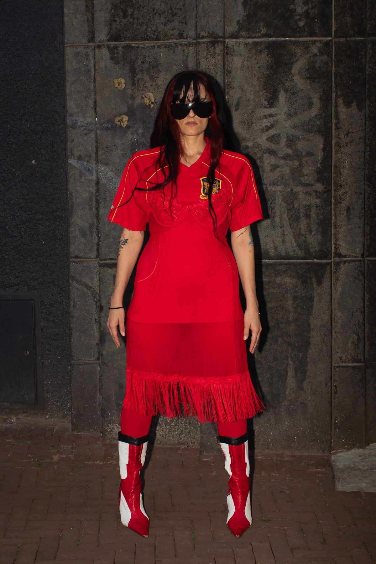 spain flamenco minx - upcycled jersey dress
